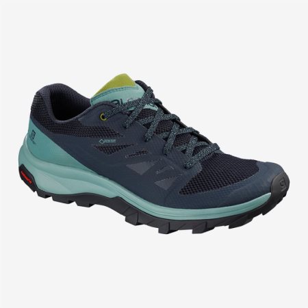 Salomon OUTline GTX W Womens Hiking Shoes Navy UK KDLT